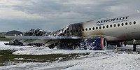 Superjet сгорел при посадке